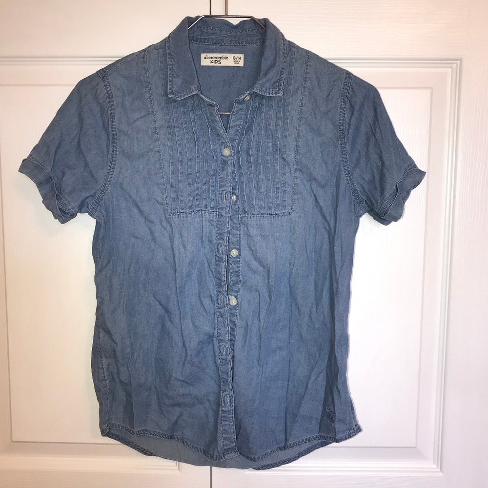 - Abercrombie Kids 13/14 jean blouse  top Women XS/S